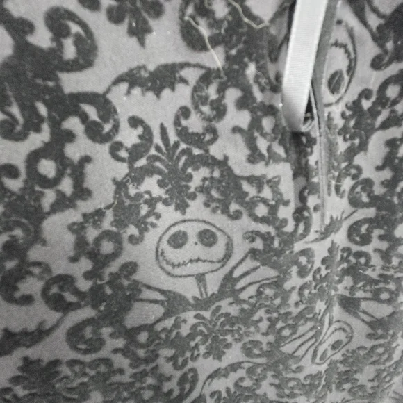 Hot Topic Nightmare Before Christmas Black Velvet Lace-Up Mini Dress Sz 14 (6581 - Picture 5 of 11